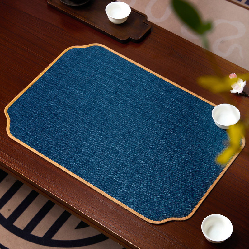 新中式餐垫茶席茶垫沥水垫防滑杯垫茶杯垫隔热垫餐桌垫定制桌旗,淘宝优惠券,粉丝福利购,淘宝优惠卷