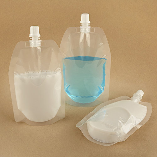 新式果汁袋 豆浆自立吸嘴袋  奶茶袋透明袋定制 包邮送漏斗 - 图1