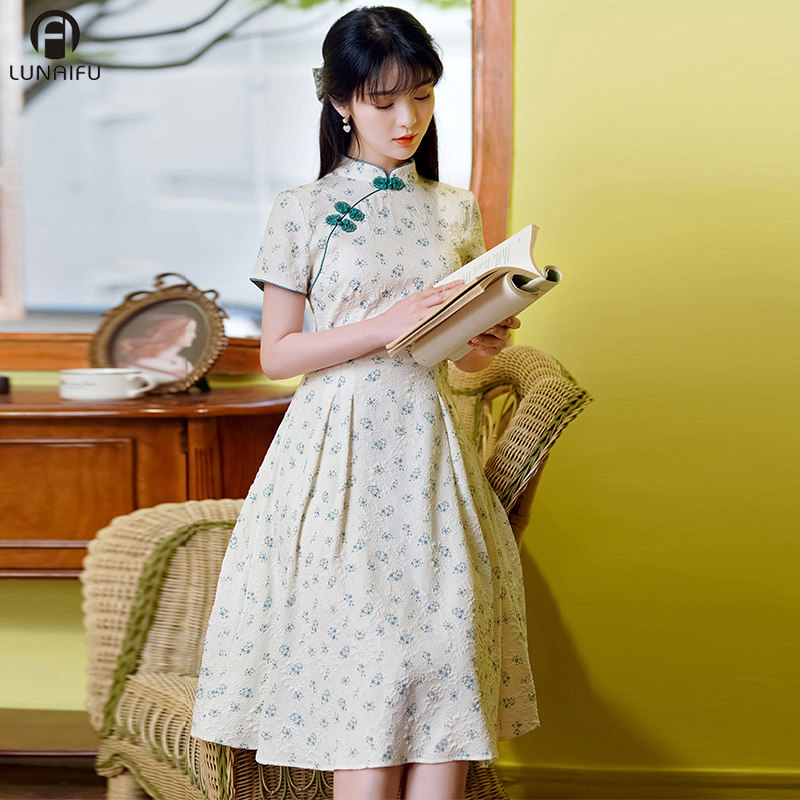民国风小清新现代旗袍女改良连衣裙 伦爱弗旗袍