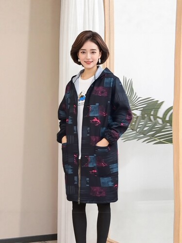 新款夏单层连帽男女长袖罩衣防水防尘厨房拉链围裙大褂时尚工作服 - 图3