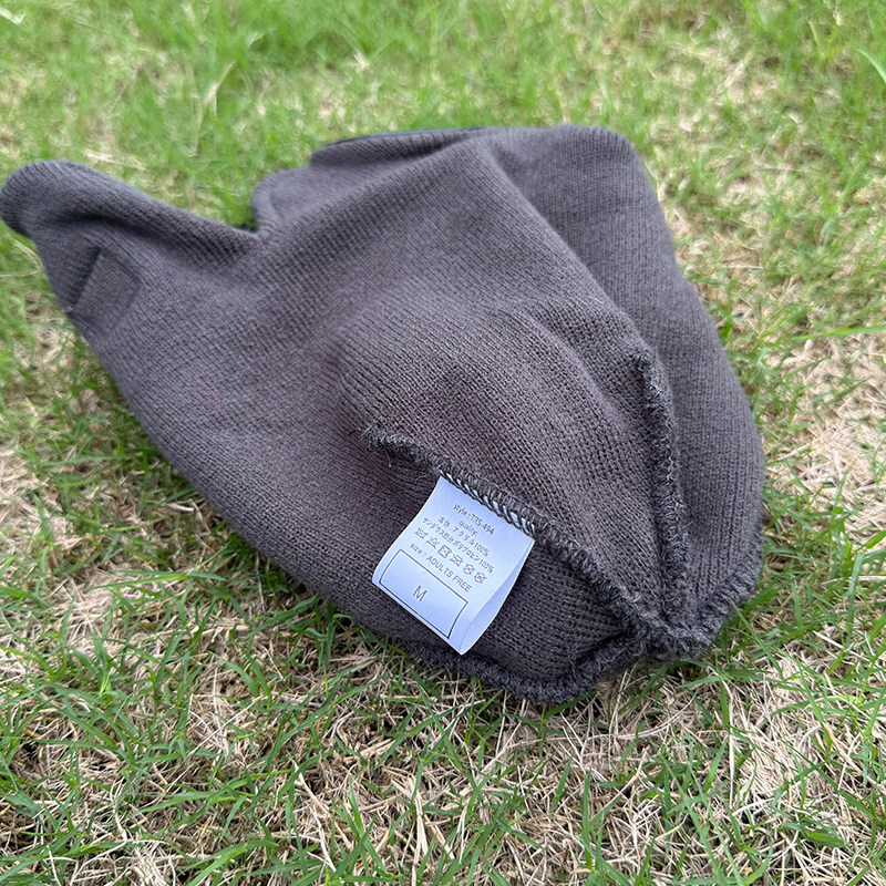 日系儿童线帽冬季男童女童针织帽飞行员墨镜毛线帽套头护耳冷帽 - 图2