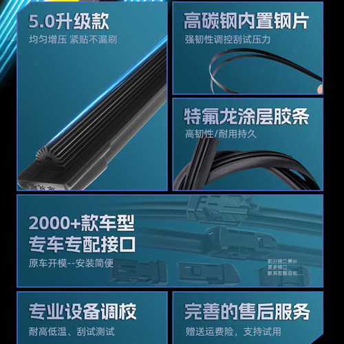 十一胶条雨刮器适配哈弗h6哈佛h1/h2s/H5/H7L/H8/H9/M2M4原装雨刷 - 图0