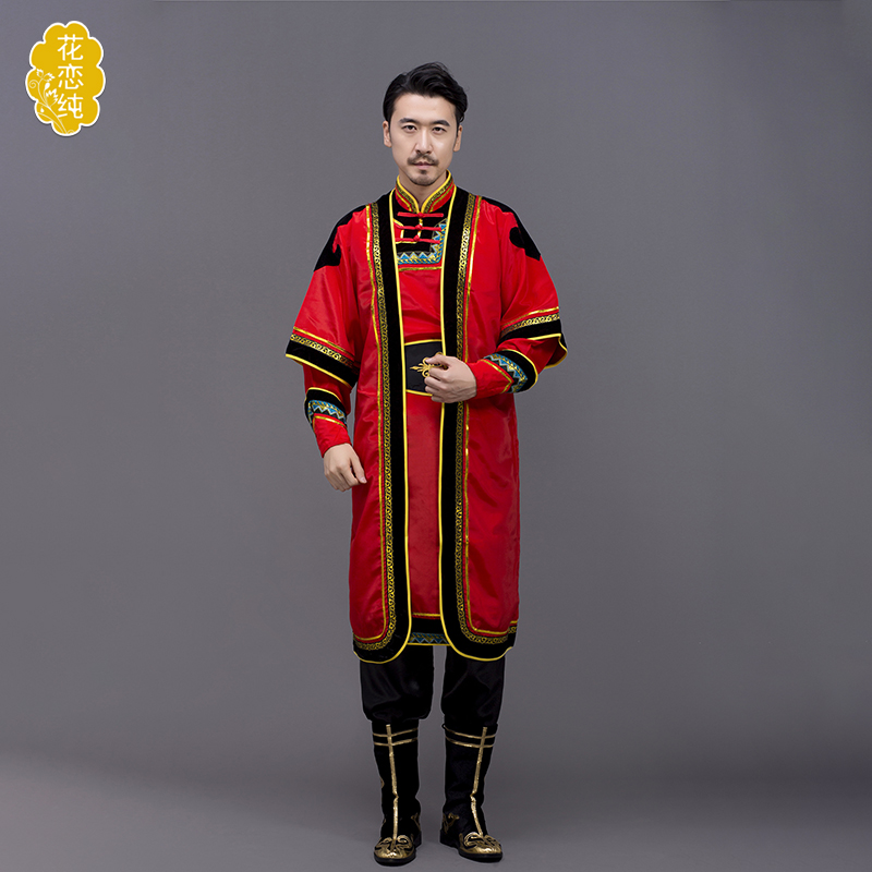 新疆维吾尔族男成人少数民族哈萨克 花恋纯民族服装