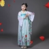 Trang phục trẻ em Hanfu Công chúa Tiên tiến Cải thiện Cô bé Phong cách Trung Quốc Quần áo Bé gái Trang phục cho bé Trang phục mùa thu - Trang phục