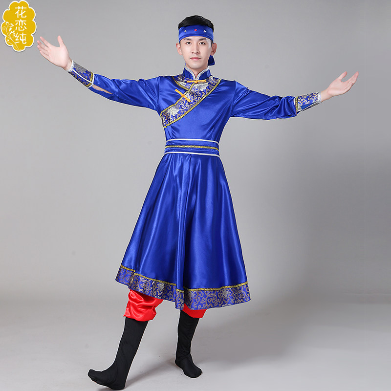 成人蒙古男士蒙古族少数民族摔跤 花恋纯民族服装