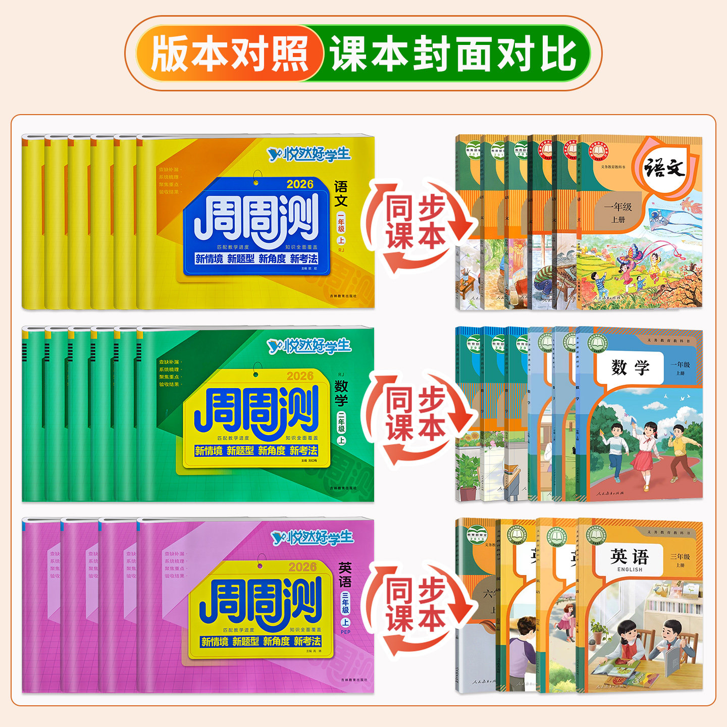悦然好学生周周测一二三四五六年级下册上册小学语文数学英语同步试卷测试卷全套人教版好卷单元专项期中期末冲刺100分检测卷子下