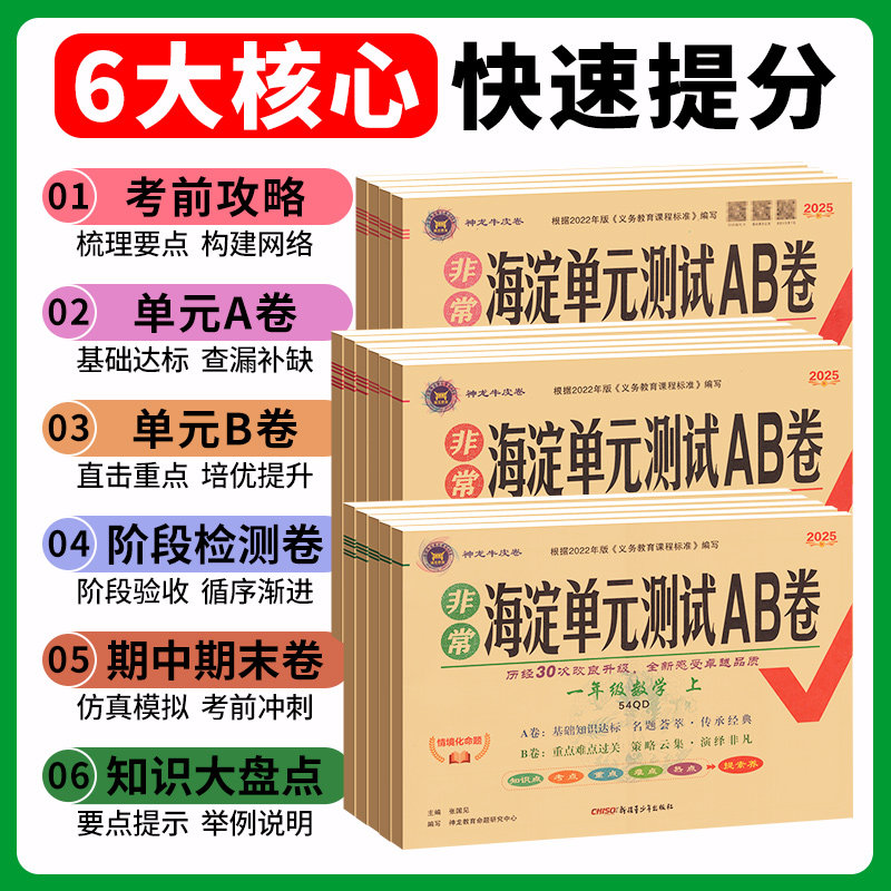 海淀单元测试ab卷青岛版五四制数学试卷一二年级三四五年级上册下册语文人教版鲁科版五四制英语试卷测试卷单元期中期末卷子全套