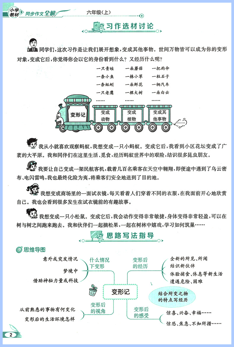 2024同步作文全解六年级上册下册人教部编版小学生语文教材讲解读满分作文素材书写作训练习题册辅导课外阅读理解技巧大全薛金星6-图3