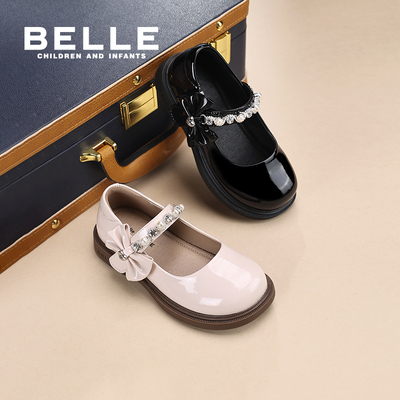 百丽童鞋女童玛丽珍公主鞋