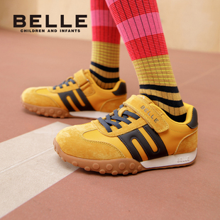 百丽童鞋儿童2025秋季新款女童加绒运动鞋