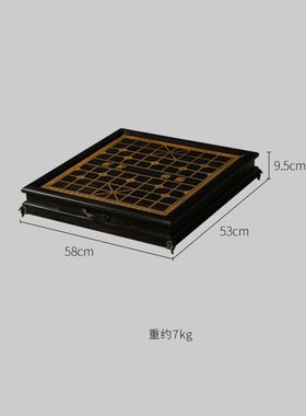 天纵黑檀带抽双用款棋桌