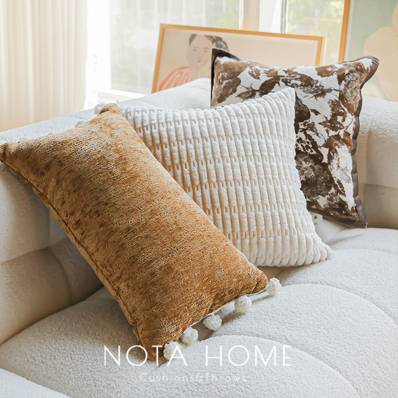 中古风抱枕样板间软包装饰新家沙发靠枕酒店方枕超软车用枕头含芯,淘宝优惠券,粉丝福利购,淘宝优惠卷