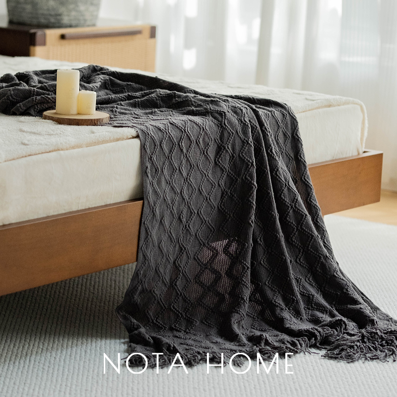 中古风沙发毯新房软装空调毯办公室午休毯拍照背景酒店床尾巾搭毯