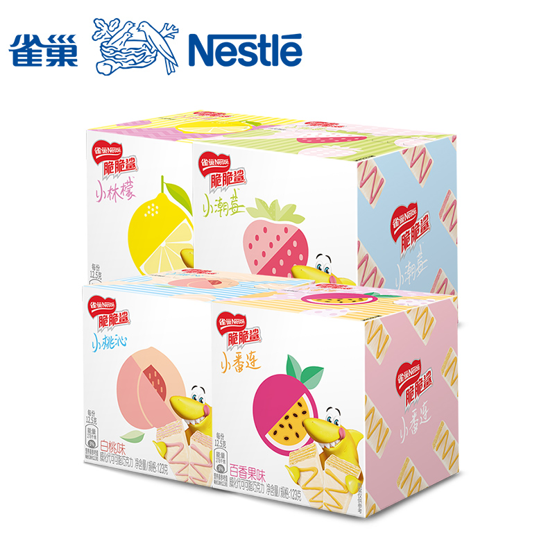 雀巢脆脆鲨小闪充清甜威化饼白桃图片_1