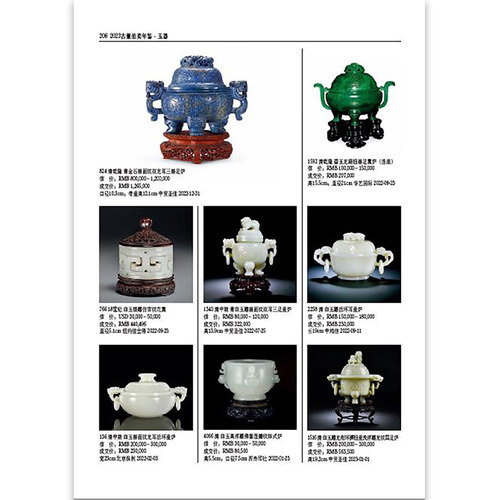 2023古董拍卖年鉴·玉器 欣弘著收藏鉴赏 艺术品拍卖图录工具书图谱图鉴手镯玉镯子玉雕摆件饰品工艺品拍卖品 湖南美术出版社 - 图1