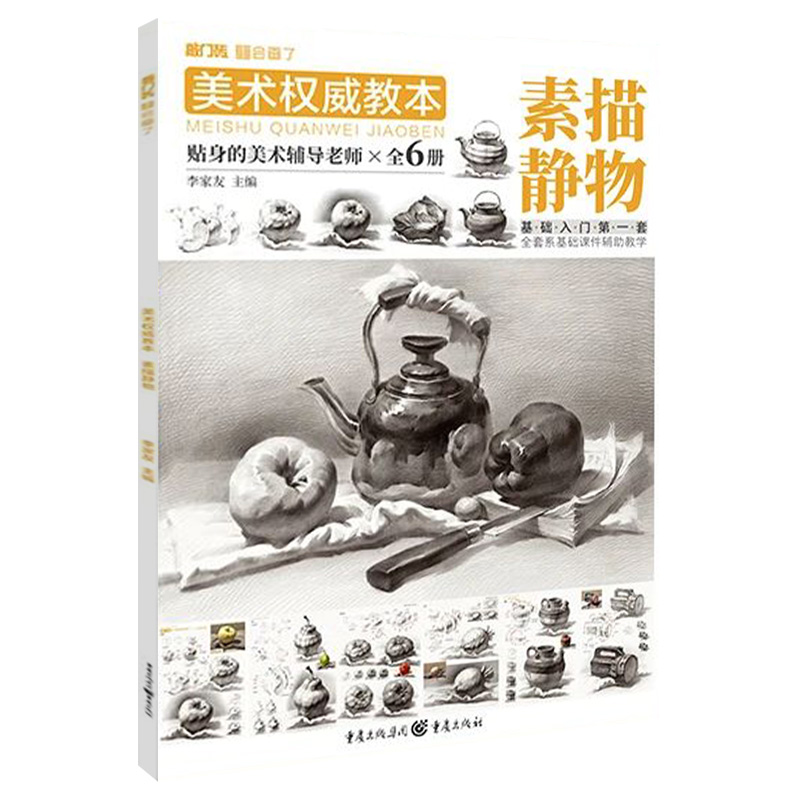 美术权威教本石膏结构几何体素描人物速写色彩静物 2021敲门砖李家友美术基础入门教材绘画教程范画临摹范本书籍5本套装