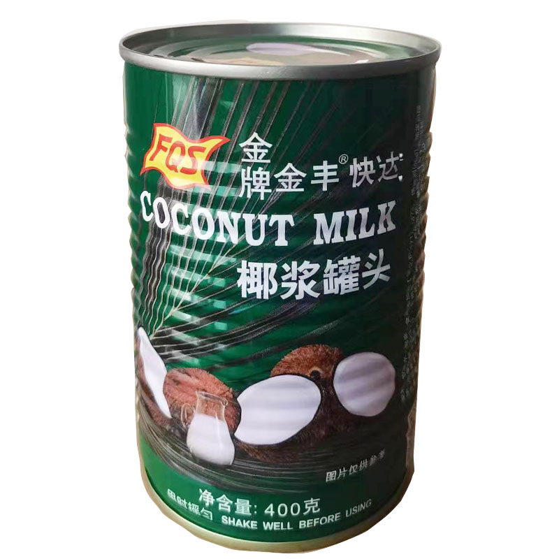 FQS金牌金丰快达椰浆400g*6罐 COCONUT MILK 椰汁西米露甜点原料 - 图3