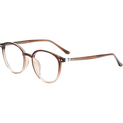 ELLE渐变防蓝光近视眼镜女度数可配高级感素颜显白冷茶色眼镜6002