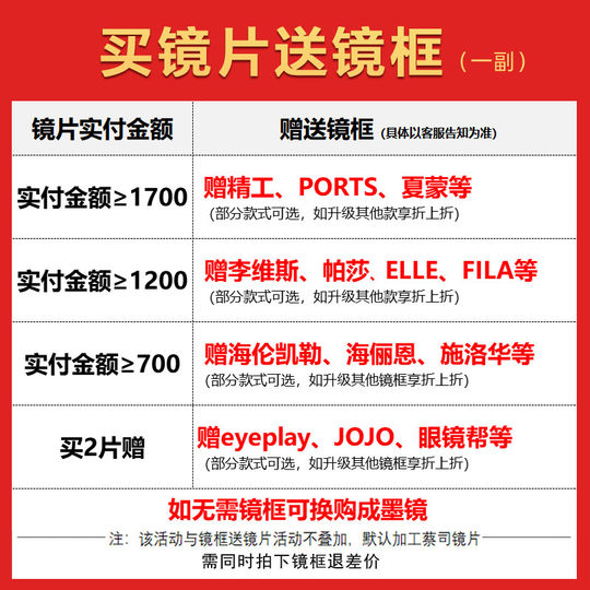 蔡司眼镜片可选1.74超薄泽锐钻立方防蓝光1.67视特耐可配近视镜框