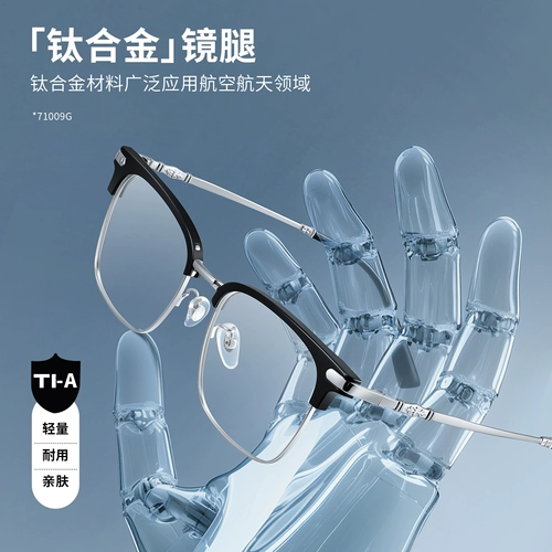 Очки для близорукости могут быть оснащены дополнительной рецептурной полуоправой с защитой от синего света, подходящей онлайн-оправой для очков для мужчин 71009