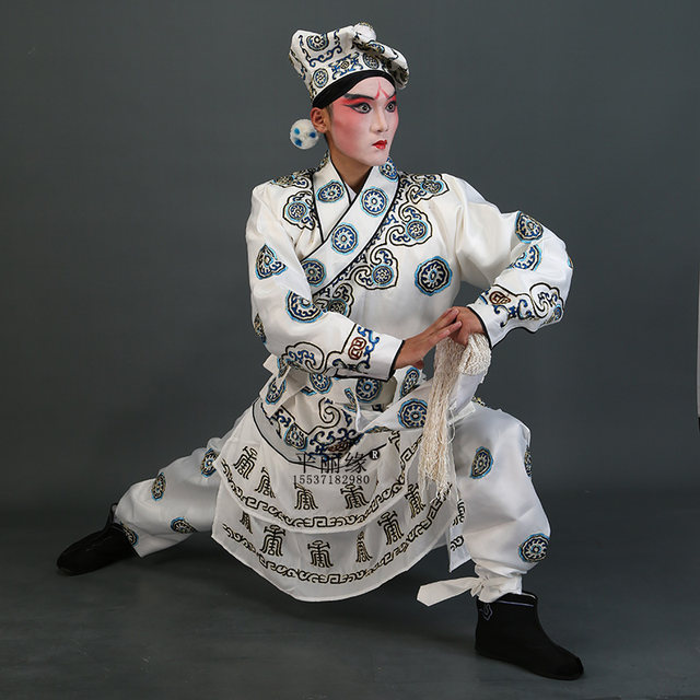 Ping Liyuan satin embroidery opera Dai Wusheng wrap