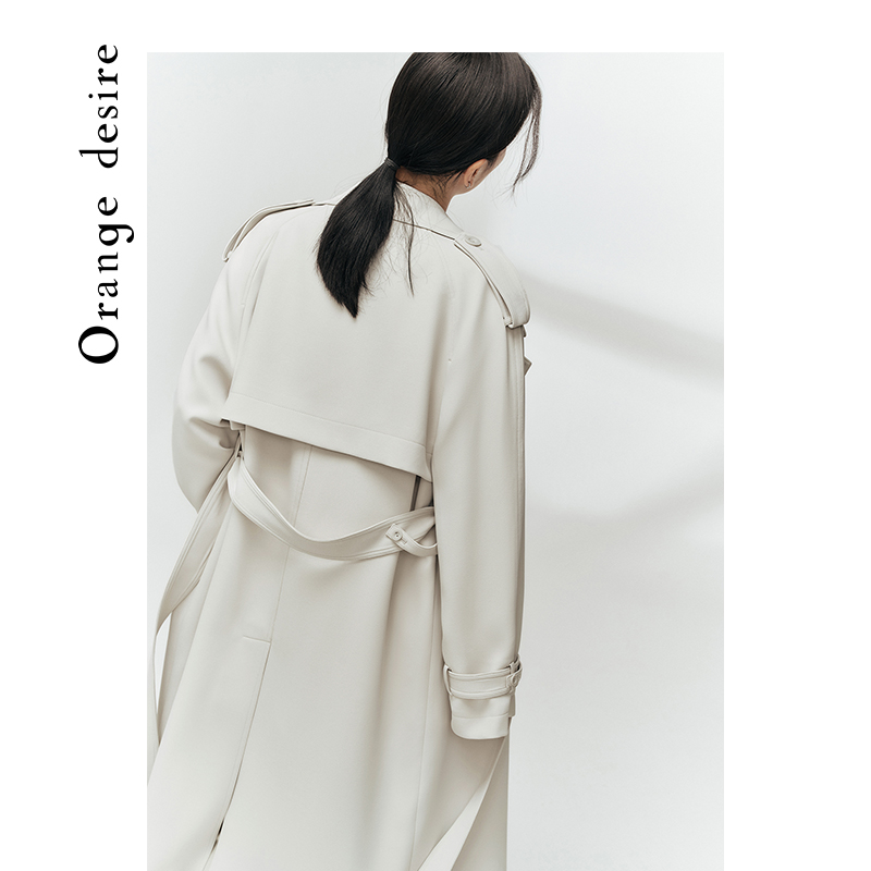 长款风衣外套女 春新款英伦风小个子上衣高级感 2022 Orange Desire 长款风衣外套女 春新款英伦风小个子上衣高级感 2022 Orange Desire