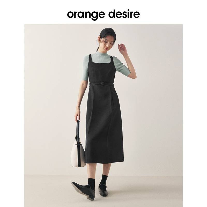 orange desire方领无袖女连衣裙 orangedesire连衣裙