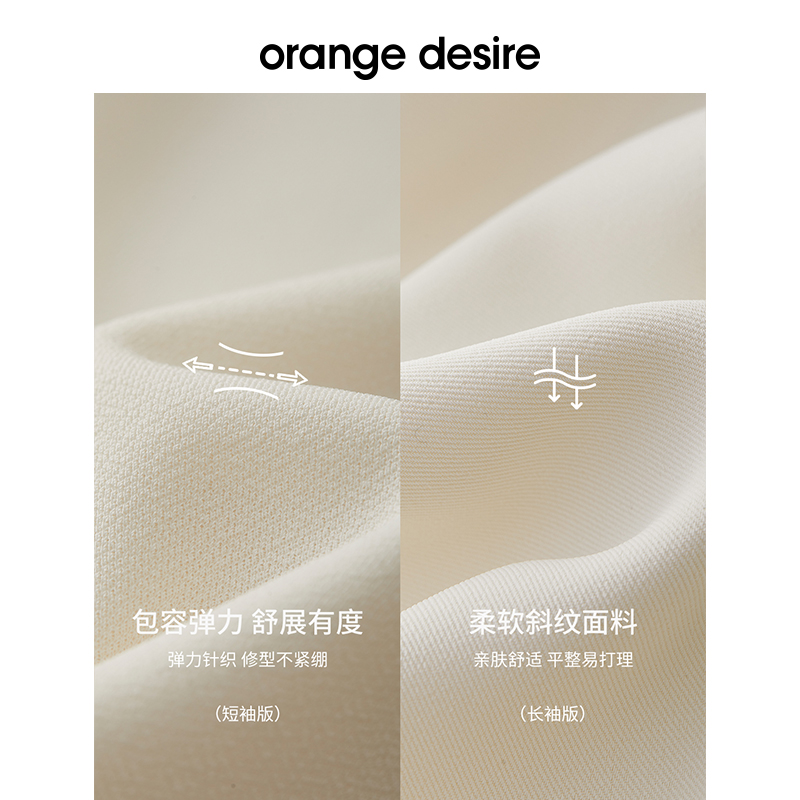 orange desire气质镂空水滴领捏褶连衣裙女2024夏季新款显瘦裙子 - 图1