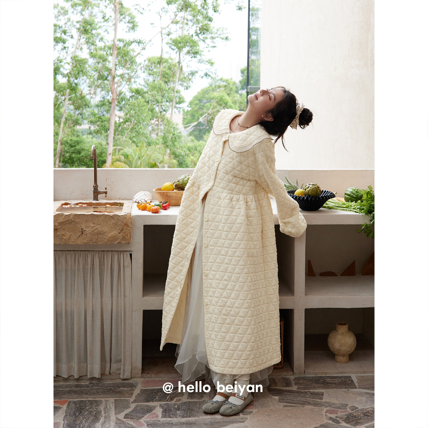 贝妍新款睡衣女士秋冬季加厚保暖长袖夹层睡袍甜美少女中长款外套,淘宝优惠券,粉丝福利购,淘宝优惠卷