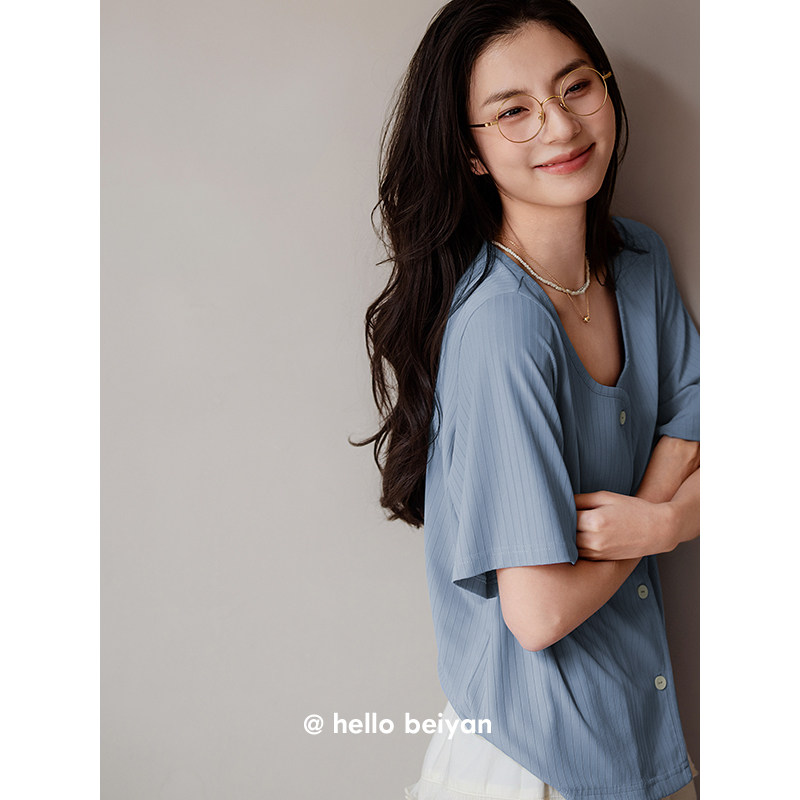 贝妍凉感莫代尔棉睡衣女夏季薄款短袖开衫家居服甜美少女大码套装,淘宝优惠券,粉丝福利购,淘宝优惠卷