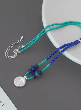 2025新款新中式简约蓝色系项链