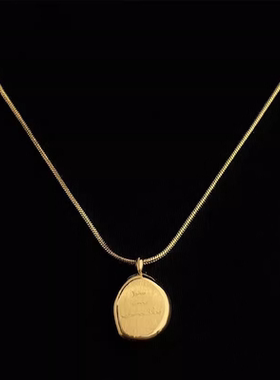 小众304不锈钢镀18K真金锁骨链