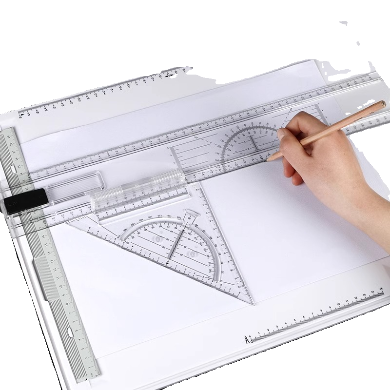 A3绘图板带刻度工程制图画图设计师画板学生手工画图多功能制图板-图3