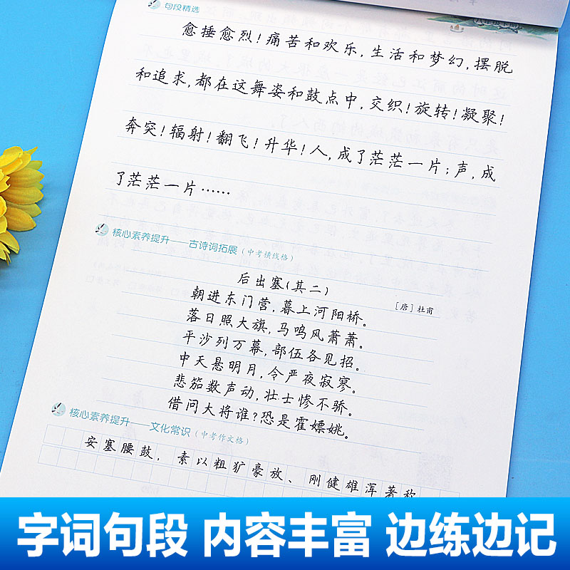 墨点字帖荆霄鹏2022新版八年级下册教材同步练字帖初中学生初二语文课本配套新教材正楷楷书扫码看视频教学-图3