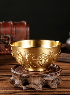 轻奢招财进宝桌面五牛金属米缸