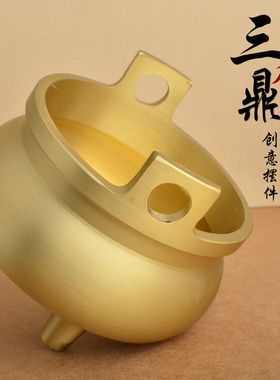 帝九子中式黄铜门厅纯色熏香香炉