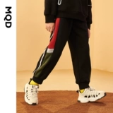 MQD Флисовая летняя одежда, спортивный бархат, трикотажные зимние детские штаны, увеличенная толщина