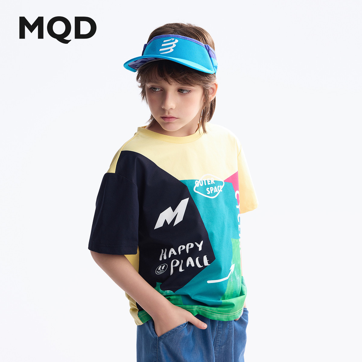 【吸湿排汗】MQD童装男童短袖t恤25夏季新款圆领色儿童上衣打底衫,淘宝优惠券,粉丝福利购,淘宝优惠卷