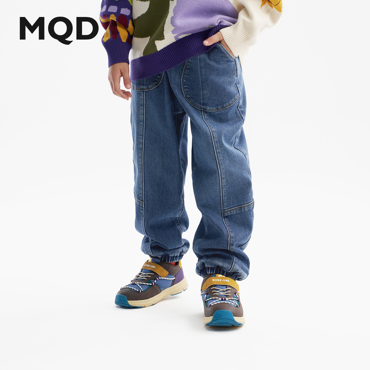 【蓄暖】MQD童装男童加绒牛仔裤25冬新款儿童加厚保暖潮酷长裤子,淘宝优惠券,粉丝福利购,淘宝优惠卷