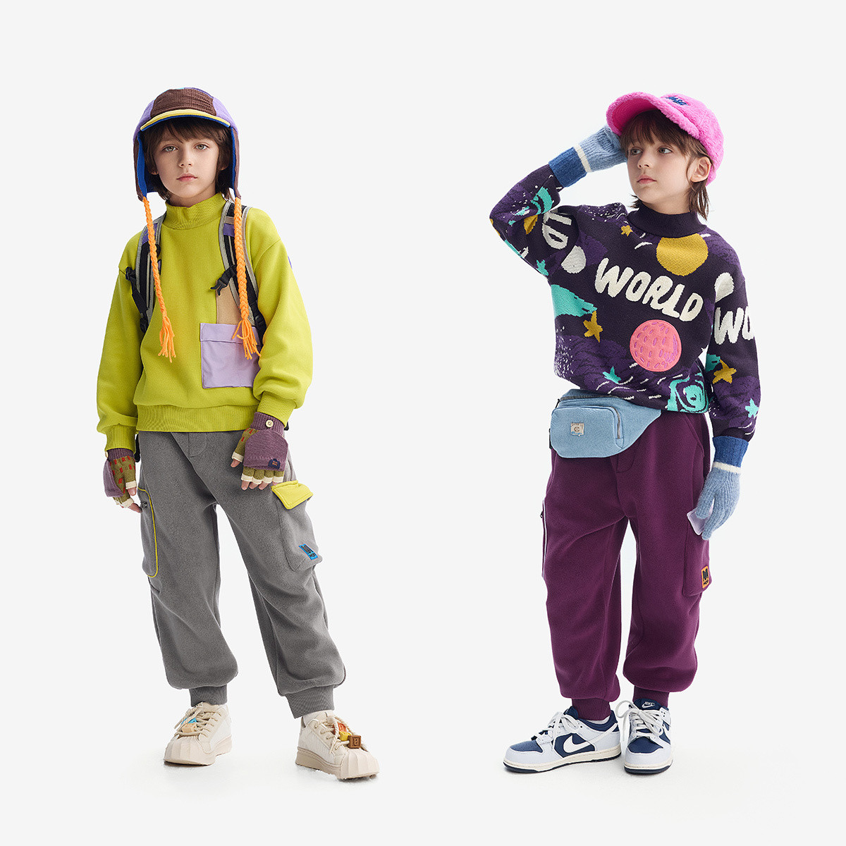 [VIP]MQD童装儿童针织裤2025冬季新款男童加绒加厚保暖宽松束脚裤 - 图3