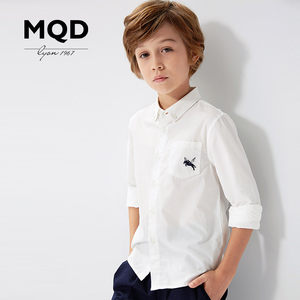 MQD童装男童衬衫马骑顿春秋装长袖时尚上衣韩版衬衣儿童长袖衬衣