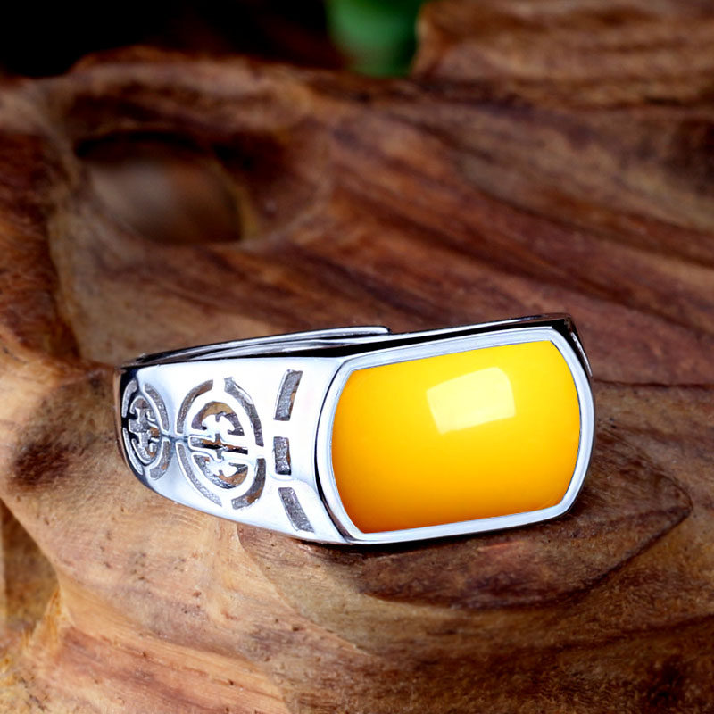 s925银戒指空托男女镶嵌玉石绿松石蜜蜡活口马鞍戒托银托7*12mm