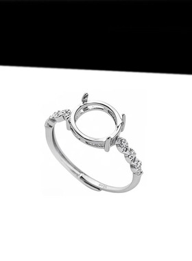 S925纯银戒托女士托横款