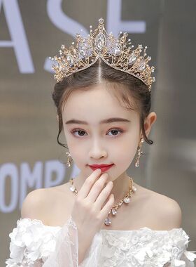 洛丽塔水晶珍珠流苏花嫁王冠