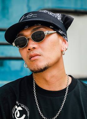 空顶帽嘻哈男女平沿格子印花帽子
