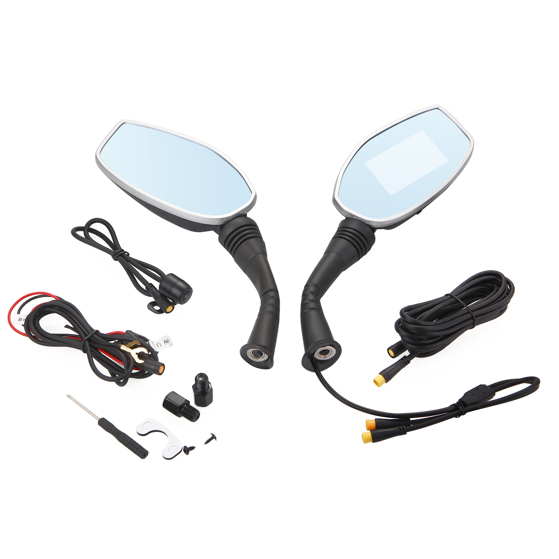 3寸后视镜反光镜摩托车双录行车记录仪WIFI电动车1080P高清 - 图3