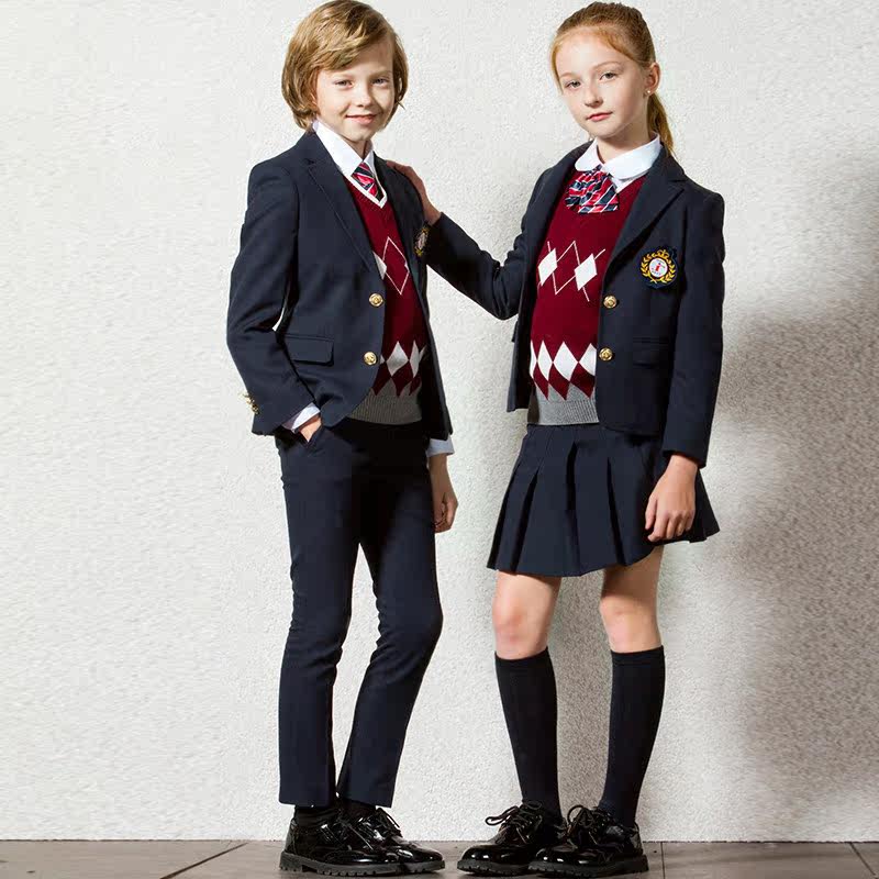 中学生校服男女子韩国日系jk制服春秋高中生班服毕业演出服英伦风