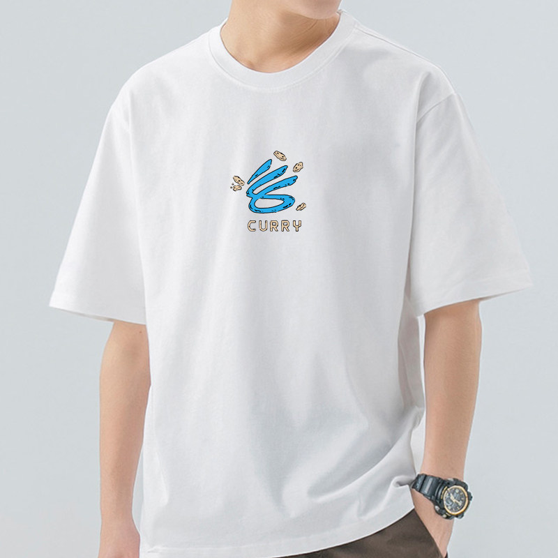 可定制勇士运动库里纯棉半袖t恤衫 沃纶物语服饰T恤