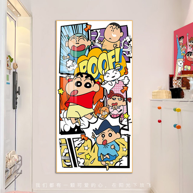 Crayon Shin-chan diamond painting full of diamonds 2025 new living room cartoon niche handmade diamond cross stitch rhinestone with frame