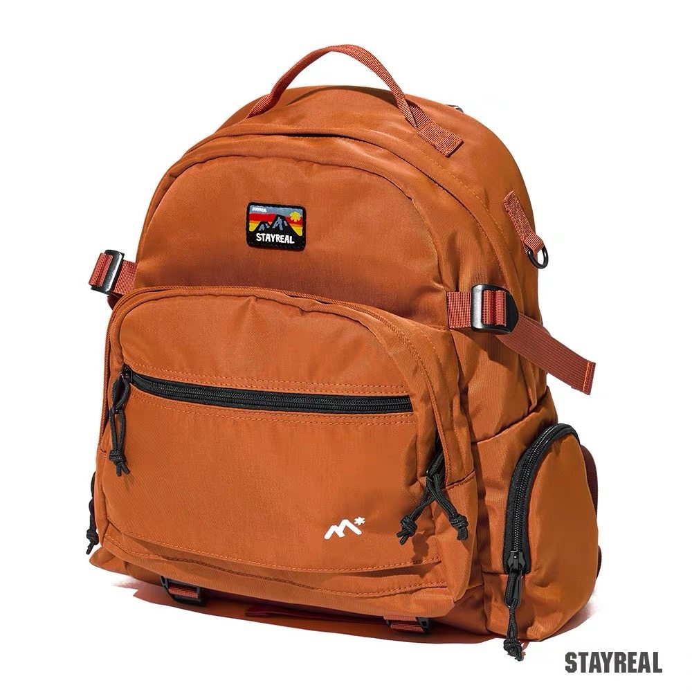 STAYREAL STAY WILD双背包男女胡萝卜色休闲新款大容量防水双肩包,淘宝优惠券,粉丝福利购,淘宝优惠卷